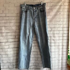 Wild Fable Light Blue Bow Pattern Straight Jeans‎